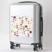 Sticker Poupées japonaises - motif Kokeshi (Sur valise)
