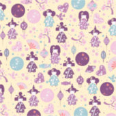 Sticker Poupées japonaises - motif Kokeshi (Devant)