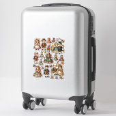 Sticker poupées victoriennes et jouets art (Sur valise)