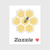 Sticker pour abeille et peigne de miel (Feuille)