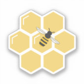 Sticker pour abeille et peigne de miel (Recto)