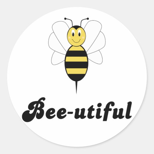 Sticker pour abeille souriante (Devant)