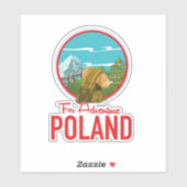Sticker Pour Adventure Pologne logo Travel (Feuille)