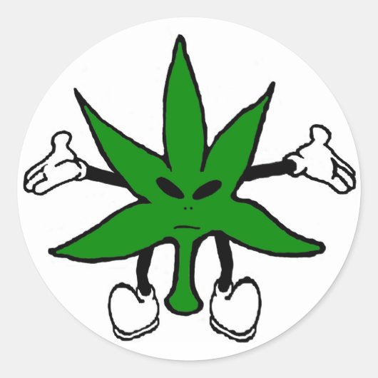 Sticker pour Alien de mauvaises herbes (Devant)