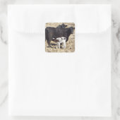 Sticker pour allaiter les vaches mignonnes et le v (Sac)