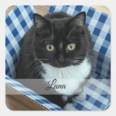 Sticker pour animal de compagnie photo avec nom (Devant)