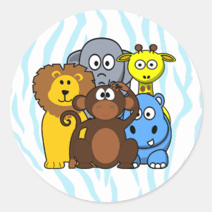Sticker pour animaux de la jungle ou du zoo