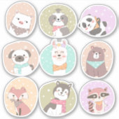 Sticker pour animaux mignons (Devant)