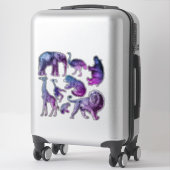 Sticker pour animaux zoo teintés (Sur valise)