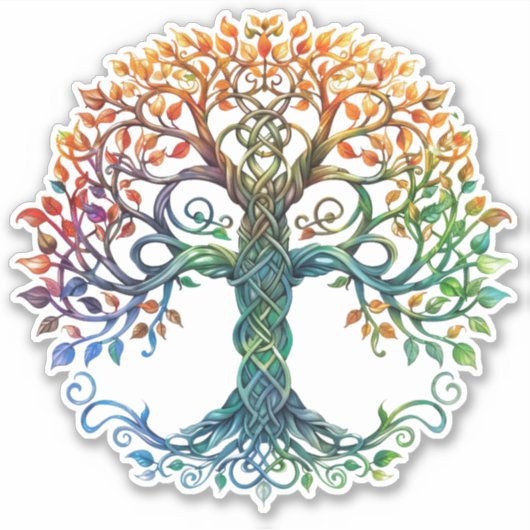 Sticker pour arbre celtique de la vie (Devant)