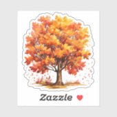 Sticker pour arbre d'automne en chute Feuille (Feuille)