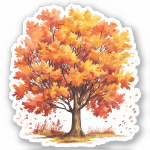 Sticker pour arbre d'automne en chute Feuille