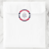 Sticker pour Baby shower BBQ rouge, blanc et bleu  (Sac)