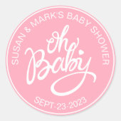 Sticker pour Baby shower bébé - Baby Girl (Devant)