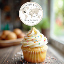 Sticker pour Baby shower d'aventure