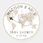 Sticker pour Baby shower d'aventure (Devant)