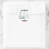 Sticker pour Baby shower de chambre bébé bleu doux (Sac)
