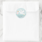 Sticker pour Baby shower de la cigogne (Sac)