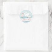 Sticker pour Baby shower de la cigogne (Sac)