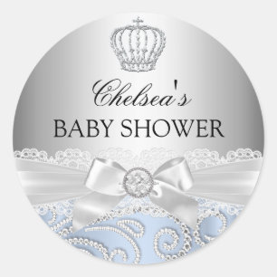 Sticker pour Baby shower de la Couronne du Petit P