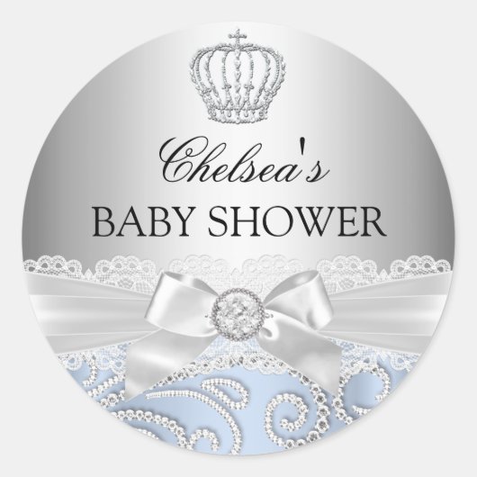 Sticker pour Baby shower de la Couronne du Petit P (Devant)