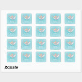 Sticker pour Baby shower de requin doux (Feuille)