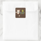 Sticker pour Baby shower de singe mignon (Sac)