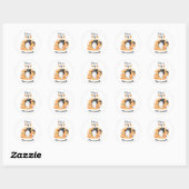 Sticker pour Baby shower d'Halloween Little Boo Or (Feuille)