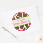 Sticker pour Baby shower d'impression Safari Giraf (Enveloppe)