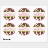 Sticker pour Baby shower d'impression Safari Giraf (Feuille)