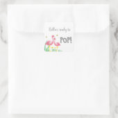 Sticker pour Baby shower POP prêt pour les Flamant (Sac)