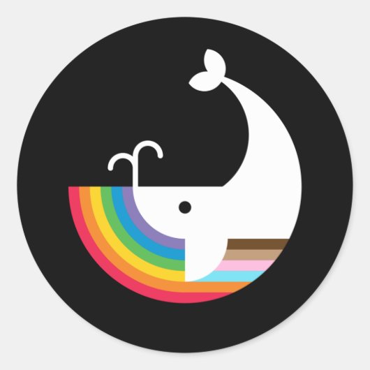 Sticker pour baleine de Pride NB (Devant)