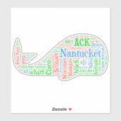 Sticker pour baleines nantucket (Feuille)