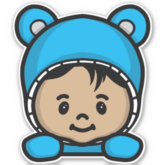 Sticker pour bébé mignon pour voiture (Devant)