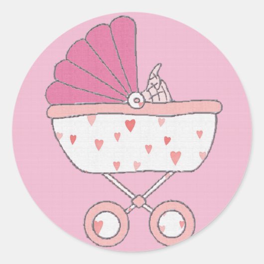 Sticker pour bébé rose (Devant)