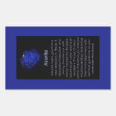 Sticker pour bijouterie en cristal azurite (Devant)