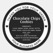 Sticker pour biscuits à base d'ingrédients minimal (Devant)