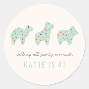 Sticker pour biscuits animaux - Menthe