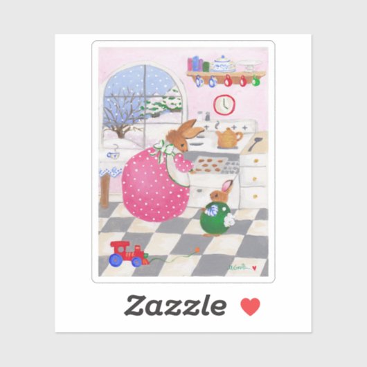 Sticker pour biscuits de boulangerie Bunny (Feuille)