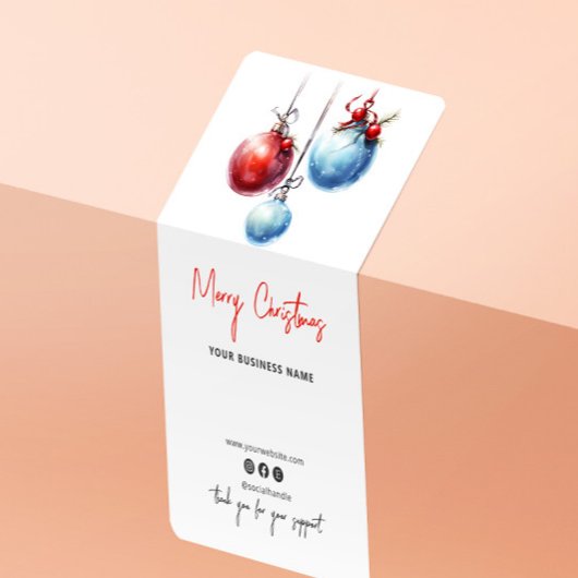 Sticker pour boîte de Merci de Noël