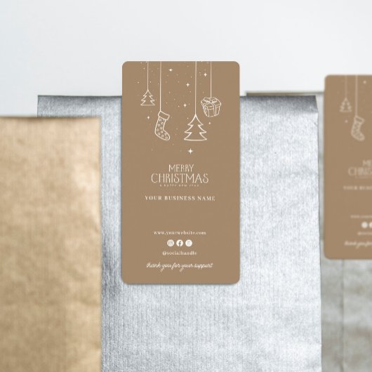 Sticker pour boîte de Merci de Noël