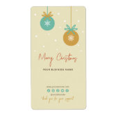 Sticker pour boîte de Merci de Noël (Devant)
