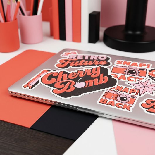 Sticker pour bombe cerise