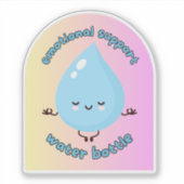 Sticker pour bouteille d'eau de support émotionnel (Devant)