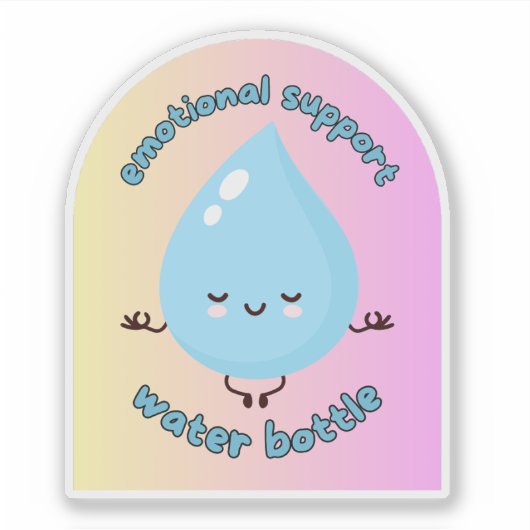 Sticker pour bouteille d'eau de support émotionnel (Devant)
