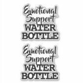Sticker pour bouteille d'eau de support émotionnel (Devant)
