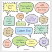 Sticker pour bulle vocale couleur (Feuille)