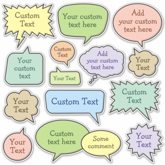 Sticker pour bulle vocale couleur (Devant)