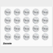 Sticker pour bulles de champagne en argent (Feuille)