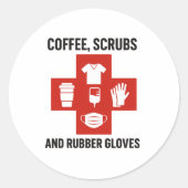 Sticker pour café, glucides et gants en caoutchouc (Devant)